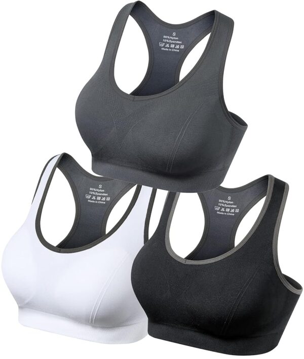 GXXGE Padded Racerback Sports Bras for Women High Impact Workout Yoga Gym Activewear Fitness Bra