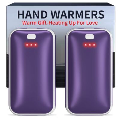 Hand Warmers Rechargeable, 2 Pack Electric Hand Warmer, Reusable Portable Pocket Heater USB Handwarmers, Gifts for Men, Women, Indoor, Outdoor, Hiking, Skiing, Camping, Hunting…