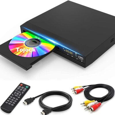 HD DVD Player, CD Players for Home, DVD Players for TV, HDMI and RCA Cable Included, Up-Convert to HD 1080p, All Region, Breakpoint Memory, Built-in PAL/NTSC, USB 2.0, Tojock