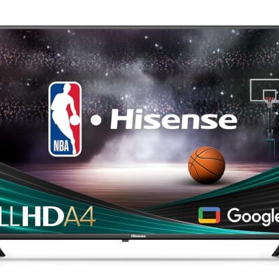 Hisense 40-Inch Class A4 Series FHD 1080p Google Smart TV (40A4K) – DTS Virtual: X, Game & Sports Modes, Chromecast Built-in, Alexa Compatibility, Black