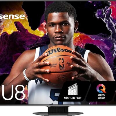 Hisense 85-Inch Class U8 Series Mini-LED ULED 4K UHD Google Smart TV (85U8N, 2024 Model) – QLED, Native 144Hz, Full Array Local Dimming, Game Mode Pro, Alexa Compatibility