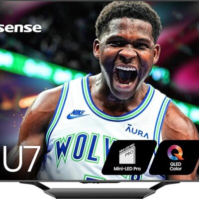 Hisense U7 Series 55U7N 55 Inches ULED 4K Smart TV | Mini-LED | QLED | 1500 Nits | 144Hz | Motion Rate 480 | Dolby Vision HDR 10+ | Dolby Atmos | Full Array Local Dimming | 2.1…