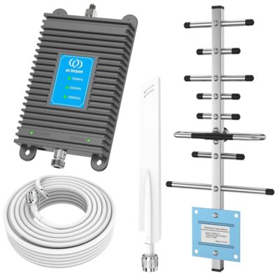 Home Cell Phone Signal Booster for Verizon, ATT, Cricket, MetroPcs, Straight Talk and More, Boosts 5G 4G Covers up to 4,000sq.ft, Band 2/5/13/25/26 Cell Signal Booster, FCC…