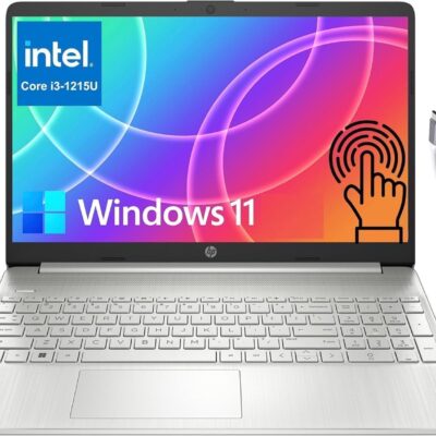 HP 15 Laptop (15.6″ HD Touchscreen, Intel Core i3-1215U (> i5-1235U), 16GB RAM, 512GB SSD) Home & Business, 11-Hr Battery Life, Numpad, Webcam, Wi-Fi, IST Hub, Win 11 Home S…