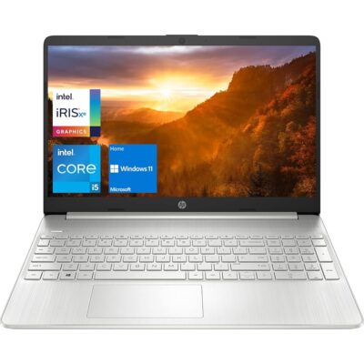 HP 15 Notebook Laptop, 15.6″ Full HD Display, Intel Core i5-1135G7 Processor, 32GB DDR4 RAM, 1TB PCIe SSD, USB Type-C, Webcam, Wi-Fi, Windows 11 Home, Silver