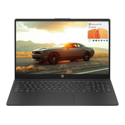 HP 15.6″ Portable Laptop (Include 1 Year Microsoft 365), HD Display, Intel Quad-Core N200 Processor, 16GB RAM, 128GB Storage, Wi-Fi 6, Webcam, HDMI, Numeric Keypad, Windows 11…