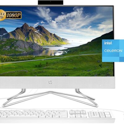 HP 2022 Newest All-in-One Desktop, 21.5″ FHD Display, Intel Celeron J4025 Processor, 16GB RAM, 512GB PCIe SSD, Webcam, HDMI, RJ-45, Wired Keyboard&Mouse, WiFi, Windows 11 Home,…