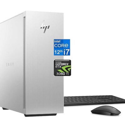 HP 2023 Envy Gaming Tower Desktop PC Computer, 12th Gen Intel 12cores i7-12700 Up to 4.9GHz, GeForce RTX 3060 Ti, 32 GB RAM, 1TB SSD +1TB HDD, Wireless Keyboard & Mouse Combo,…