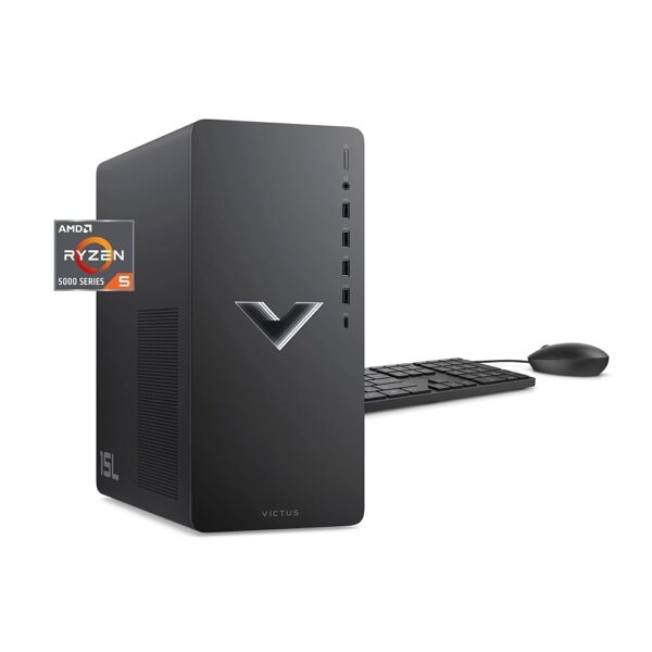 HP 2023 Victus 15L Gaming Desktop PC, AMD 6-Core Ryzen 5600G Processor (Up to 4.4 GHz), 16GB RAM, 512GB NVMe, AMD Radeon RX6400, Mouse and Keyboard, Win 11 Home, Mica Silver,...