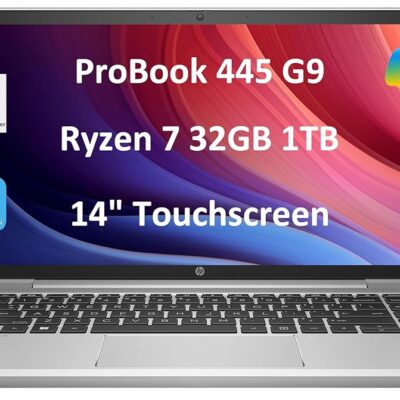 HP 2024 ProBook 445 G9 Business Laptop (14″ FHD Touchscreen, AMD Ryzen 7 5825U, 32GB RAM, 1TB SSD, 8-Core (Beats i7-1165G7)) Fingerprint, Webcam, Ethernet, Wolf Pro Security,…