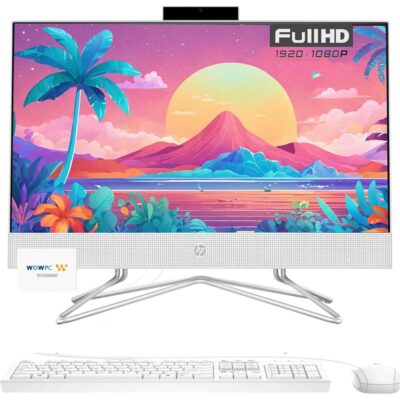 HP 21.5 inch All-in-One Desktop PC, 16GB RAM, 512GB PCIe SSD & 512GB External Storage, Intel Dual-Core Celeron Processor, FHD Display, Win 11 Pro, Webcam, WiFi, HDMI, RJ-45,…