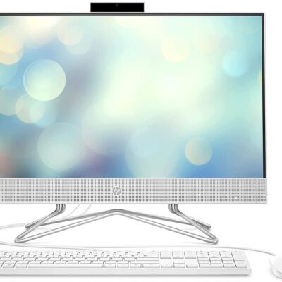 HP 24″ All-in-One Desktop, AMD Athlon Silver 3050U Processor, AMD Radeon Graphics, 8 GB RAM, 256 GB SSD, Windows 11 Home (24-dd0210, Snow white)