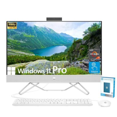 HP 27 inch All-in-One Desktop Computer, FHD IPS Touchscreen, AMD Ryzen 7 5700U Processor, 32GB RAM, 1TB PCIe SSD, Wi-Fi 6, Webcam, HDMI, Wired KB&Mouse, Windows 11 Pro, P500…