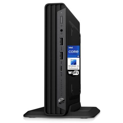 HP EliteDesk 800 G8 Elite Mini PC Business Desktop Computer, Intel Octa-Core i9-11900T up to 4.9GHz, 64GB DDR4 RAM, 2TB PCIe SSD, 802.11AC WiFi, Bluetooth, Keyboard and Mouse,…