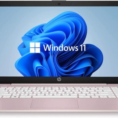 HP Newest 14″ HD Laptop, Windows 11, Intel Celeron Dual-Core Processor Up to 2.60GHz, 4GB RAM, 64GB SSD, Webcam, Dale Pink(Renewed) (Dale Pink)