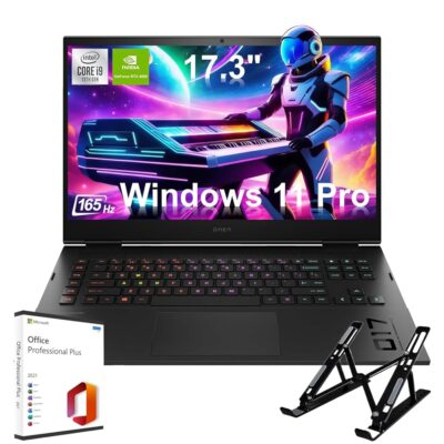 HP Omen 17.3″ Gaming Laptop – QHD 165Hz Display, Intel 24-Core i9-13900HX, GeForce RTX 4080, 64GB DDR5, 2TB SSD, Webcam, RGB Backlit KB, Wi-Fi 6E, Windows 11 Pro, Office…