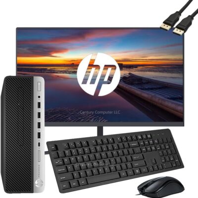 HP ProDesk 600 G3 SFF Desktop Computer with 21.5″” FHD Monitor, Intel Quad Core i5-6500, 16GB DDR4 RAM, 256GB SSD, Type-C, DisplayPort, Keyboard & Mouse, WiFi, BT, Windows 10…