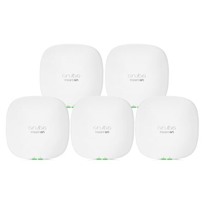 HPE Networking Instant On Access Point AP25 4×4 WiFi 6 Indoor Wireless Access Point (5 Pack) | Power Source Not Included | US Model (R9B27A-5PACK)