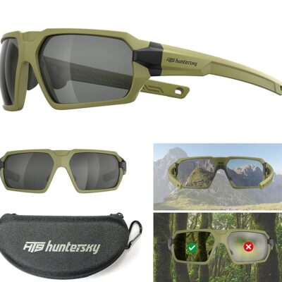 HUNTERSKY HTS Ballistic Tactical Impact Protection Anti Fog Shooting Glasses Military Grade, Airsoft Range