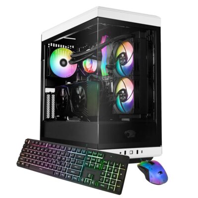 iBuyPower Y40 Gaming PC Computer Desktop Y40WI7N46T01 (Intel Core i7 13700KF, RTX 4060Ti 8GB, 32GB DDR5 5200 RGB (16×2), 2TB NVMe SSD, Windows 11 Home)