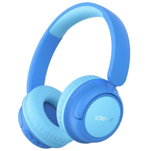 iClever BTH22 Kids Bluetooth Headphones, 60H Play Time, USB C Fast Charging, Bluetooth 5.4, AUX Cord,Safe Volume 74/85 dBA,Over Ear Kids Headphones Wireless for...