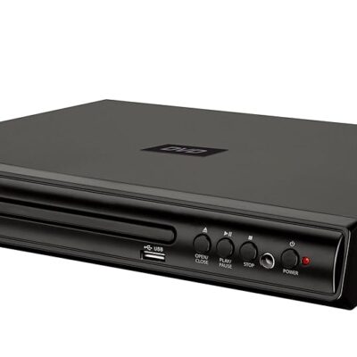 Impecca DVHP9109 Compact DVD Player for TV w/USB Input/AV, Multi-Region, AV Cables and Remote Control Included, Supported Built-in PAL/NTSC System,