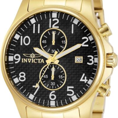 Invicta Men’s 0382 II Collection 18k Gold-Plated Stainless Steel Watch