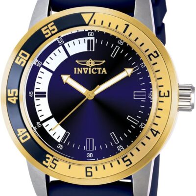 Invicta Men’s 12847 Specialty Blue Dial Blue Polyurethane Watch