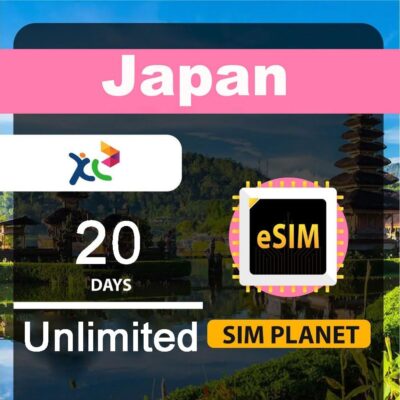 Japan Esim sim Card High-Speed Data for Tokyo Kyoto Osaka Prepaid Plan 20 Days ULT