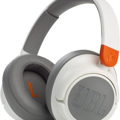 JBL Jr460NC Wireless Over-Ear Noise Cancelling Kids Headphones – White