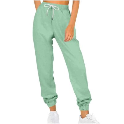 Joggers for Women Casual 2024 High Waist Drawstring Cinch Bottom Sweatpants Baggy Comfy Athletic Trousers With Pocket