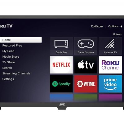 JVC 32-Inch 720p HD LED Roku Smart TV with Voice Control App, Airplay, Screen Casting, & 300+ Free Streaming Channels (LT32MAW2)