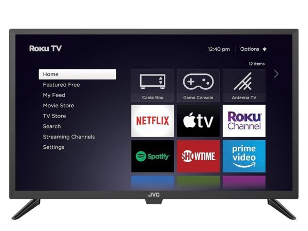 JVC 32-Inch 720p HD LED Roku Smart TV with Voice Control App, Airplay, Screen Casting, & 300+ Free Streaming Channels (LT32MAW2)