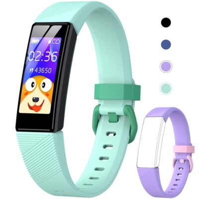 Kids Fitness Tracker Watch for Boys Girls Age 5-16, Waterproof Fitness Watch with Sleep Tracking, Calorie Counter, 11 Sport Modes Tracker and More – Kids Watch with Replaceable…