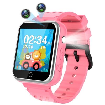 Kids Smart Watch, HD TouchScreen Kid Watches with 24 Games Dual Camera Video Music Calculator Pedometer Torch Alarm Stopwatch, Christmas Birthday Toys Gifts for 3-12 Years Old…