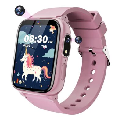 Kids Smart Watches Girls Toys Age 6-8, HD Touchscreen Dual Cameras Kids Watch for Girls Ages 8-10, Kids Toy with 26 Games MP3 Learn Card for 5 6 7 8 9 Year Old Girls Christmas…