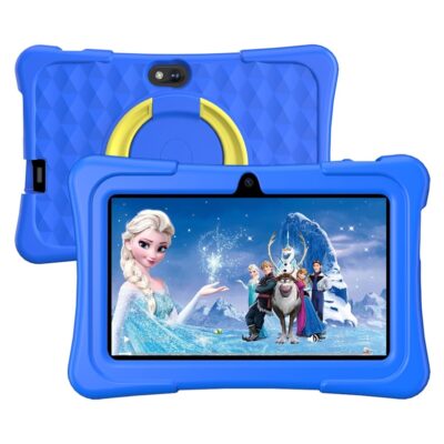 Kids Tablet, 7 inch Android Tablet for Kids, 6GB RAM 32GB ROM Quad-Core Toddler Tablet with Shockproof Case, Bluetooth, WiFi, Parental Control, 2MP+2MP Dual Camera, GPS, Games…