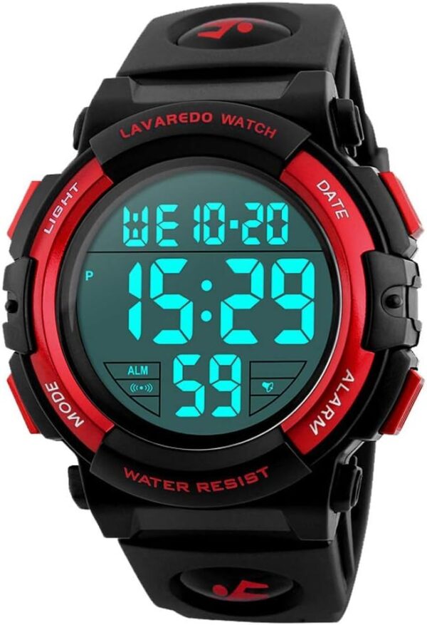 Kids Watch,Boys Watch for 3-15 Year Old Boys,Digital Sport Outdoor Multifunctional Chronograph LED 50 M Waterproof Alarm Calendar Analog Watch for Children with Silicone...