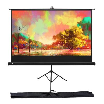 KODAK 60 Inch Projector Screen with Stand | Pull Down Projection Backdrop for Outdoor & Indoor Movies with Adjustable Tripod, White Matte Fabric Material & Storage Carry Case |…