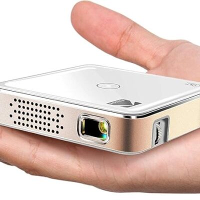 Kodak Ultra Mini Portable Projector – HD 1080p support LED DLP Rechargeable Pico Projector – 100″ Display, Built-in Speaker – HDMI, USB and Micro SD – Compatible with iPhone…