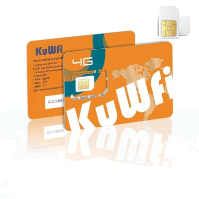 KuWFi 2GB Prepaid 4G LTE SIM Card for 30 Day Service Wireless Plan for Security Cameras, 4G Router- for Data, No Voice & Text No Contract IOT SIM Card