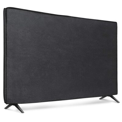 kwmobile Dust Cover for 55″ TV – Fabric Case TV Protector for Indoor Flat Screen TVs – Black