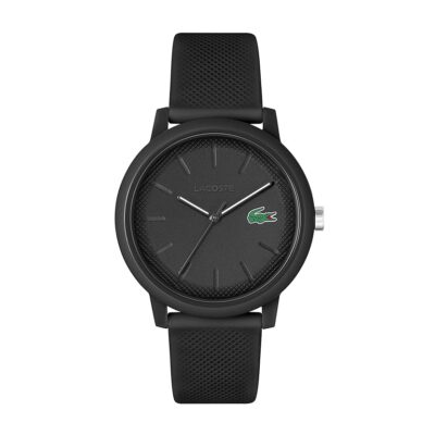 Lacoste 12.12 Men’s TR90 Case Quartz Watch with Black Rubber Strap (Model: 2011171)