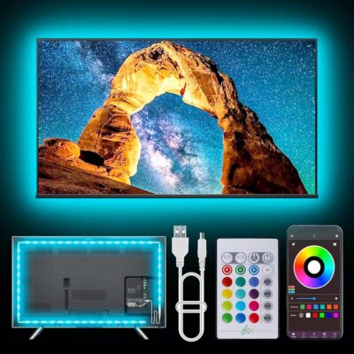 Led Lights for TV for 32-80 Inch, 20ft TV Led Backlight, RGB Led Strip Lights Music Sync Color Changing, USB Led Light Strip with Remote, App Control Led Lights for Bedroom,…