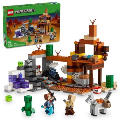 LEGO Minecraft The Badlands Mineshaft Video Game Toy, Mining Exploration Set with Minecraft Minifigures, Birthday Gift for Boys and Girls, Action Packed Minecraft Toy for Kids…