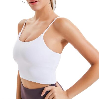 Lemedy Women Padded Sports Bra Fitness Workout Running Shirts Yoga Tank Top