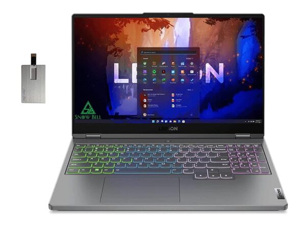 Lenovo Legion 5 Pro 16" QHD 165Hz Gaming Laptop, AMD Ryzen 7 6800H, 32GB DDR5, 1TB SSD, NVIDIA GeForce RTX 3070Ti 8G, 4-Zone RGB Backlit Keyboard, Wi-Fi 6E, Bluetooth, Grey, Win...