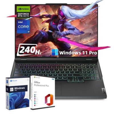 Lenovo Legion Pro 5i Gaming Laptop, 16″ WQXGA 240Hz Display, Intel 24-Core i9-14900HX, NVIDIA GeForce RTX 4070, 64GB DDR5, 2TB SSD, Backlit Keyboard, Win 11 Pro & Microsoft…