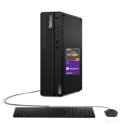 Lenovo ThinkCentre Versatility Business SFF Desktop, AMD Hexa-core Ryzen 5 Pro 4650G (Beat i5-10400), 32GB RAM, 1TB SSD, Wired KB & Mouse, HDMI, DP, RJ-45, Wi-Fi, Windows 11…