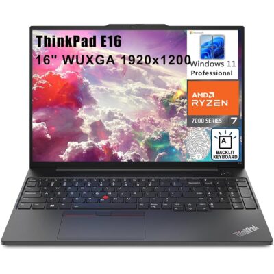 Lenovo ThinkPad E16 16″ FHD+ Business Laptop Computer, AMD Octa-Core Ryzen 7 7730U (Beat i7-1355U), 40GB DDR4 RAM, 1TB PCIe SSD, WiFi6, Backlit Keyboard, Fingerprint Reader,…